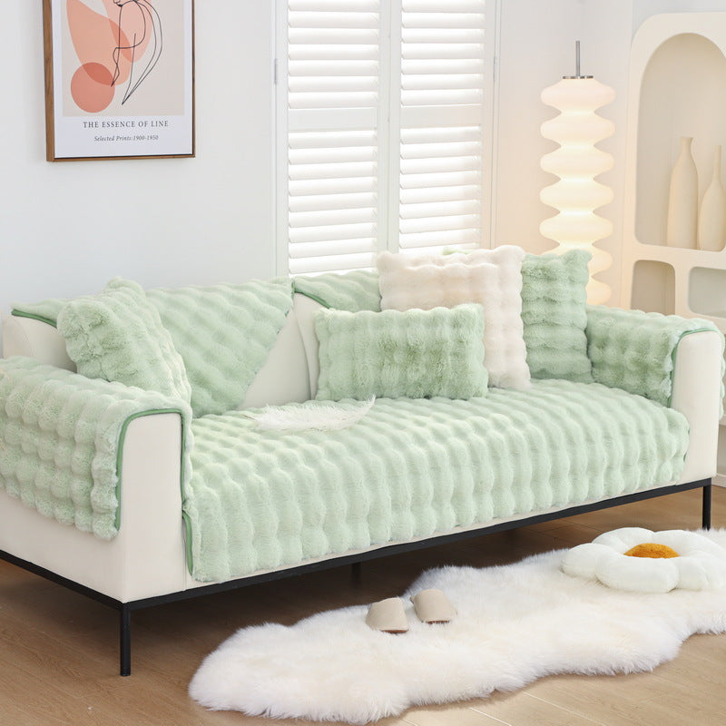 Warm Plush Bubble Pillowcase - Soft Square Pillow Cover for Home & Decor