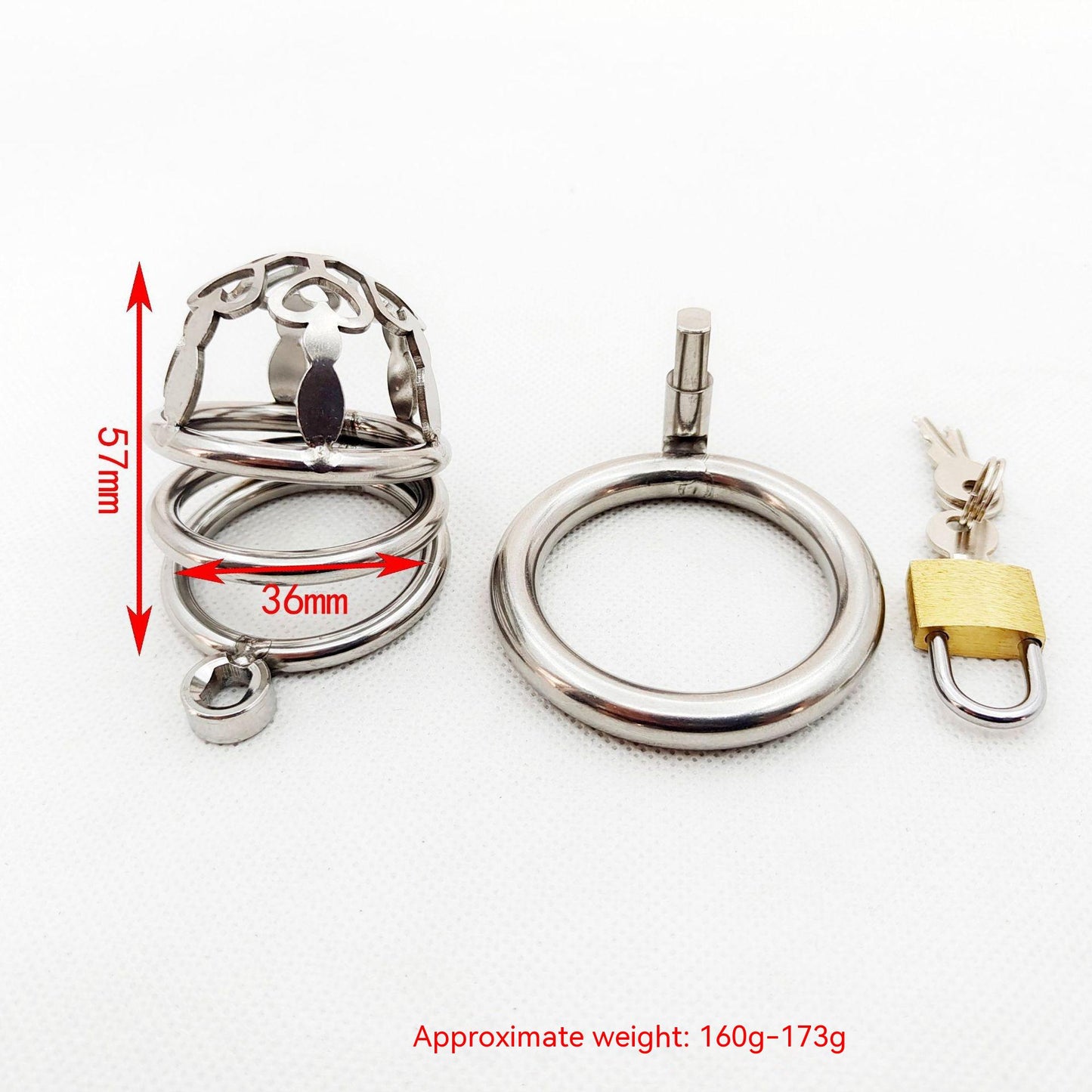 Male Metal Snap Ring Cage for Adult Wellness & Sex Toys - Multiple Sizes