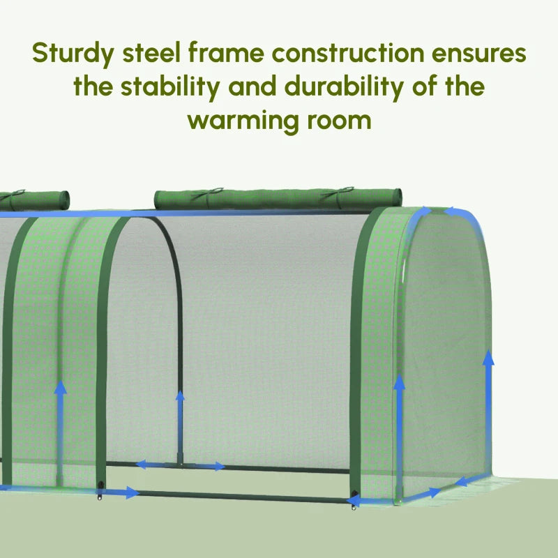 Portable Greenhouse with Zippered Doors & UV-Blocking Cover - Garden Shelter