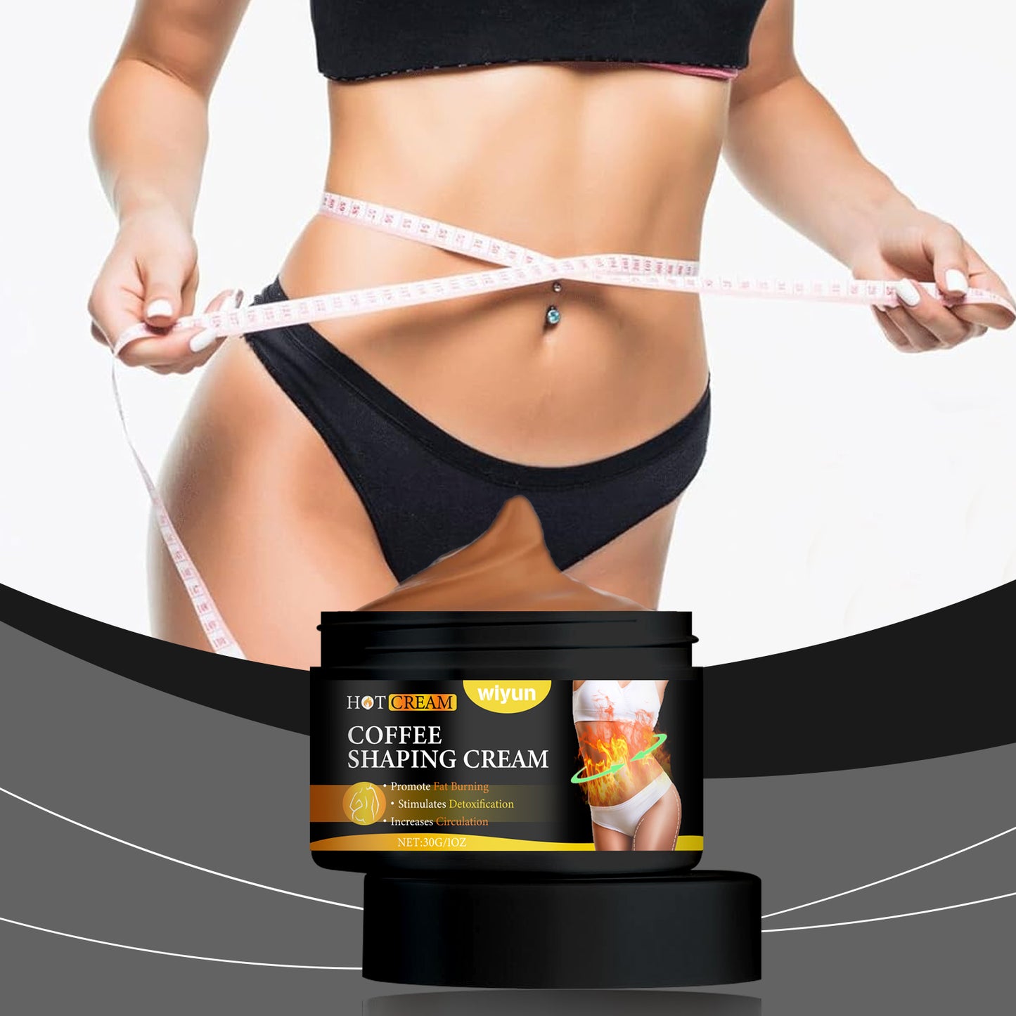 Firming Body Massage Cream with Ginger & Coffee Extract - Multiple Sizes