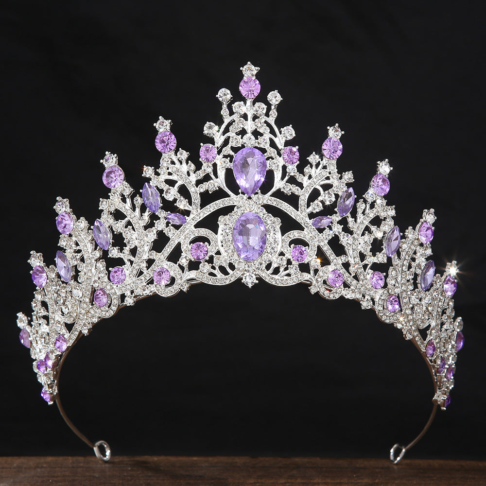 Shimmering Crystal Bridal Crown with White Rhinestones