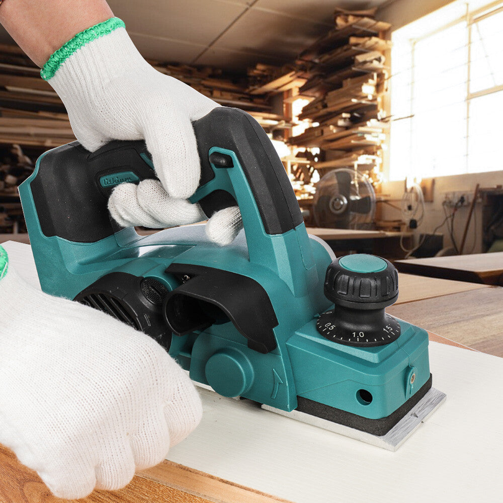 18V Brushless Cordless Planer 82mm Power Tool for Woodworking - Body Only