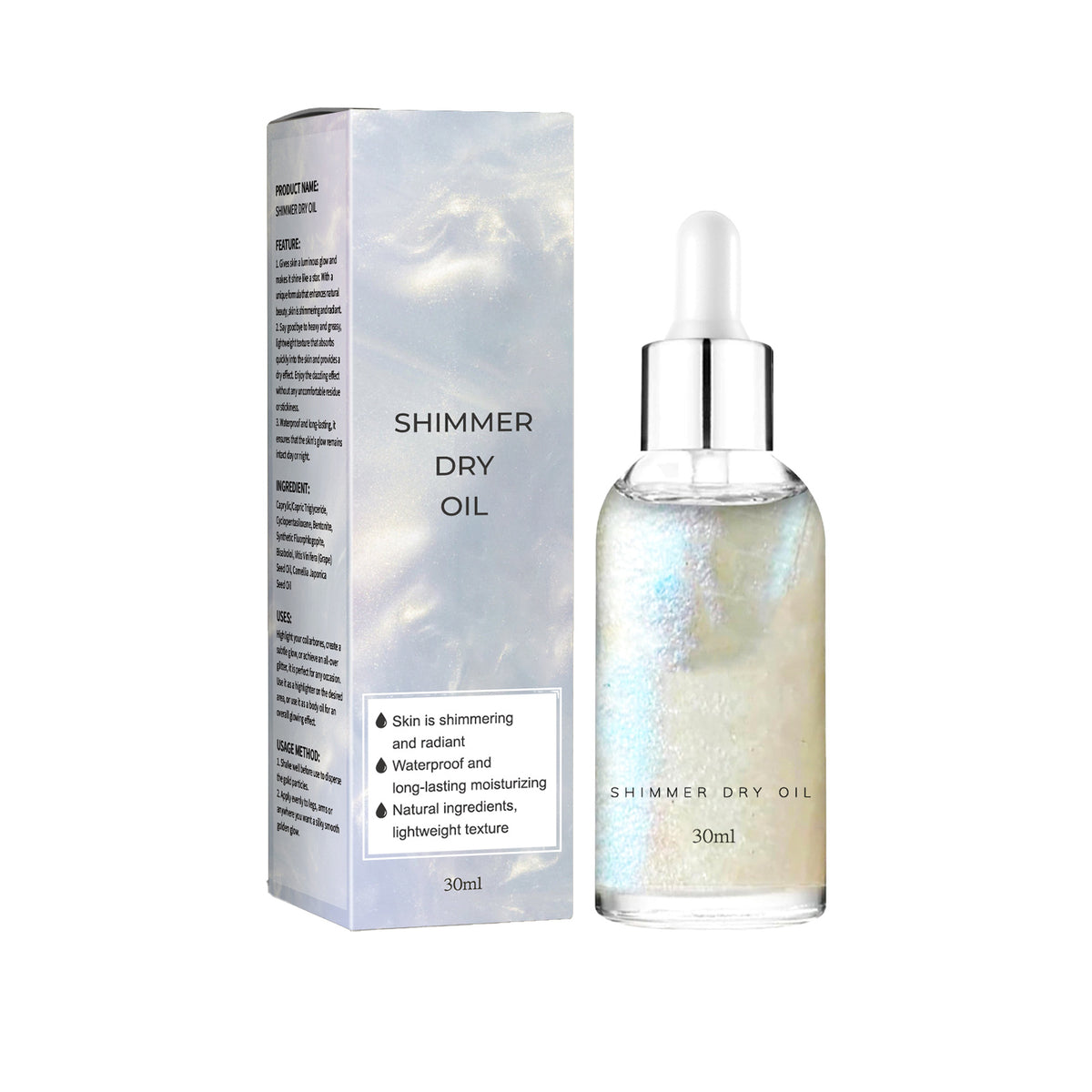 Facial Body Highlight Oil 30ml – Shimmering Skin Oil for Face & Body