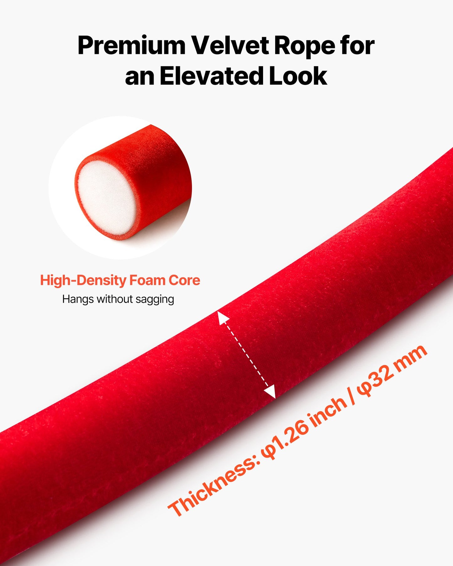 Crowd Control Ropes 4 Pack 5 Ft Velvet Barrier Ropes with Gold Hooks for Events & Theaters