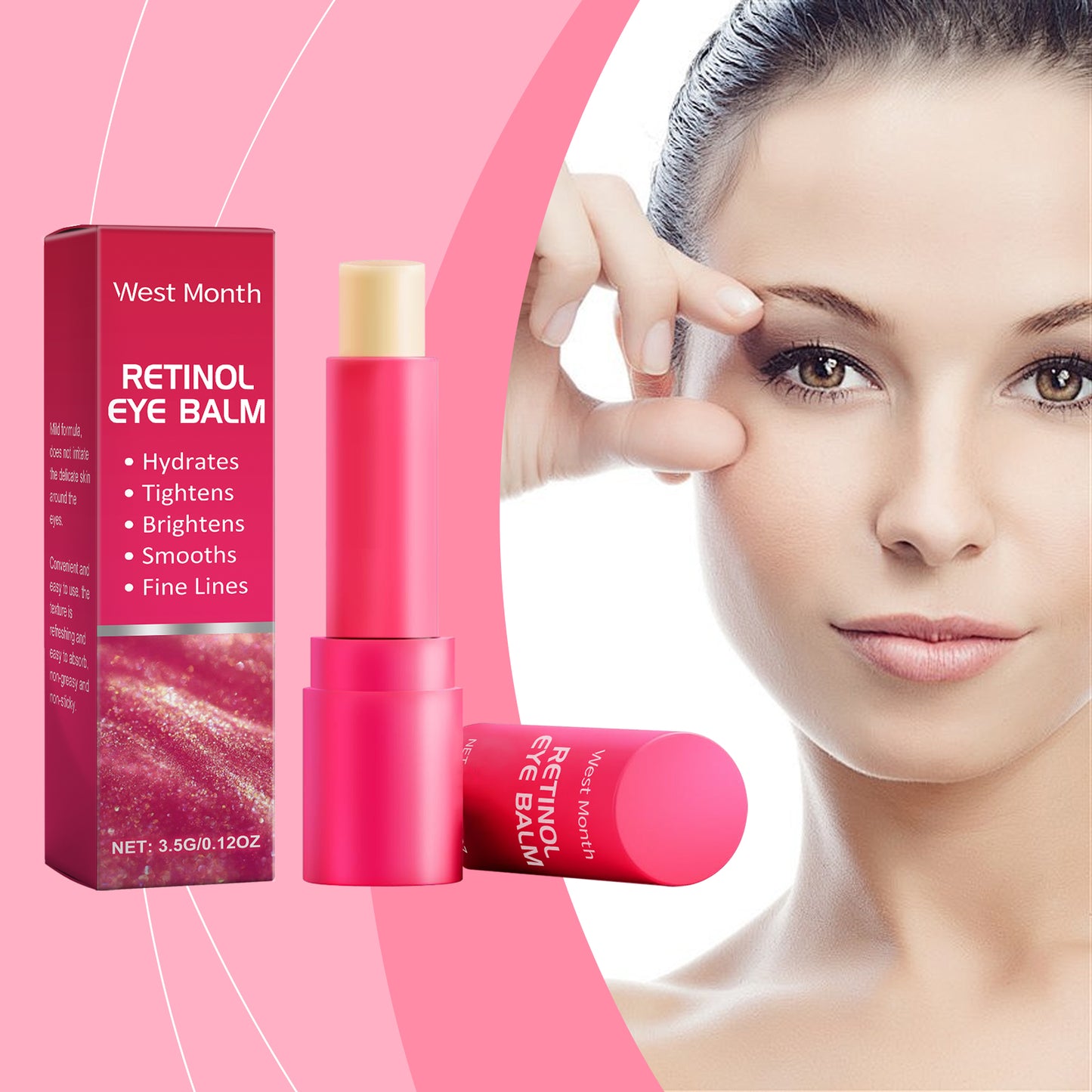 Moisturizing Eye Cream Stick - Shea Butter & Beeswax Anti-Aging Balm